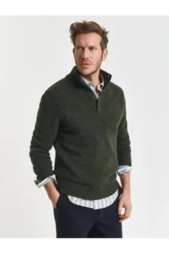 GANT Wollmix Troyer country green Regular Fit