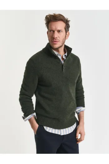 GANT Wollmix Troyer country green Regular Fit