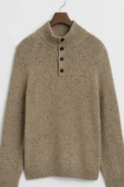 GANT Wollmix Troyer sand melange Regular Fit