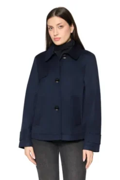 GIL BRET Jacke deep navy in Trench-Optik