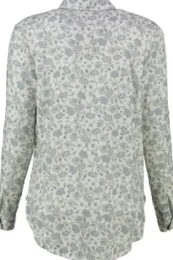 HAMMERSCHMID Bluse Gerda blau geblümt Langarm