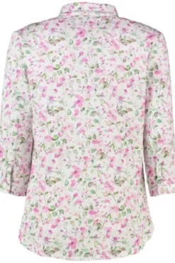 HAMMERSCHMID Bluse Inge Rosa-Multicolour geblümt 3/4-Arm