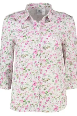 HAMMERSCHMID Bluse Inge Rosa-Multicolour geblümt 3/4-Arm