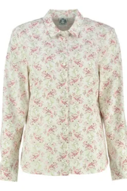 HAMMERSCHMID Bluse Klara khaki geblümt in Natur-Qualität
