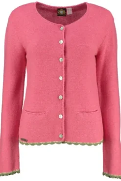 HAMMERSCHMID Strickjacke Bern koralle im Linksstrick