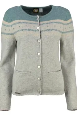 HAMMERSCHMID Strickjacke Lathi grau in warmer Wollmix-Qualität