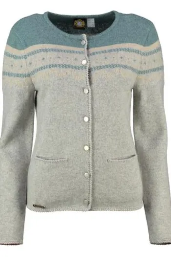 HAMMERSCHMID Strickjacke Lathi grau in warmer Wollmix-Qualität