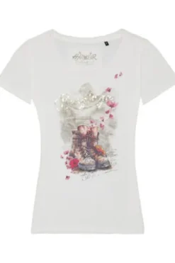 HANGOWEAR Trachten-Shirt offwhite Kurzarm Fayetta