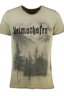 HANGOWEAR T-Shirt beige Kurzarm Darius
