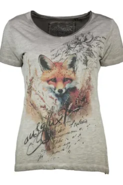 HANGOWEAR T-Shirt Dicky greige in Vintage-wash-Optik