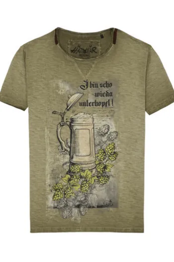 HANGOWEAR T-Shirt Fabio oliv Kurzarm