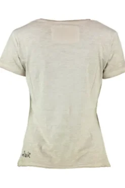 HANGOWEAR T-Shirt Gisela beige in Vintage-wash-Optik