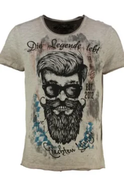 HANGOWEAR T-Shirt greige Kurzarm Donisil Bavaria