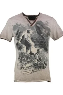 HANGOWEAR T-Shirt Severin beige spruch