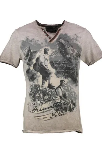 HANGOWEAR T-Shirt Severin beige spruch