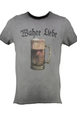 HANGOWEAR T-Shirt Wahre Liebe Grau Printmotiv