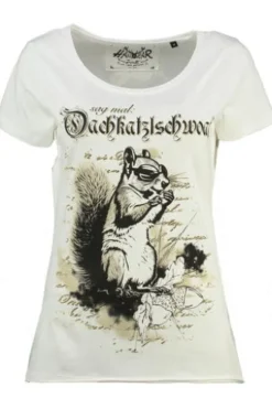 HANGOWEAR T-Shirt weiss Tierdruck Dorle