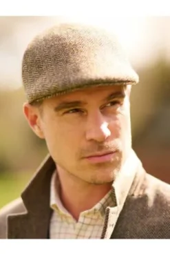 Harris Tweed Mütze Henry Cap country herringbone gemustert