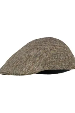 Harris Tweed Mütze Henry Cap evergreen gemustert