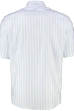 Hemd blau gestreift Comfort Fit Kurzarm