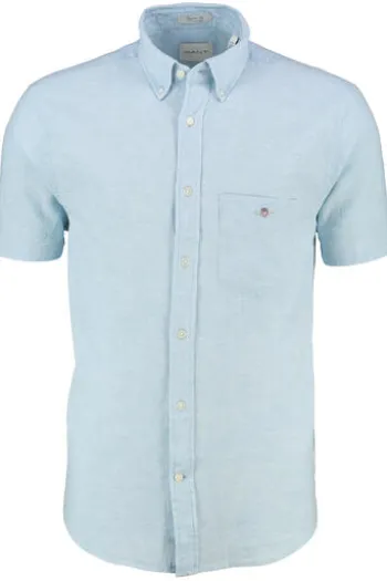 Hemd sky blue Regular Fit Kurzarm