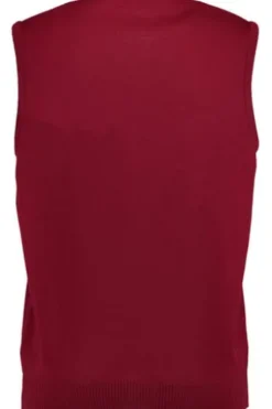 Herren-Pullunder MAERZ Pullunder bordeaux extra feine Merinowolle