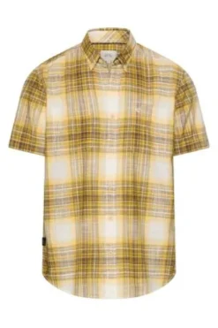 Karo Hemd sun yellow kariert Regular Fit Kurzarm