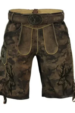 KRÜGER BUAM Lederhose braun Camouflage