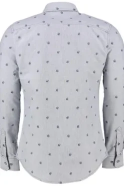 KRÜGER BUAM Trachtenhemd blau Slim Fit Jürgen