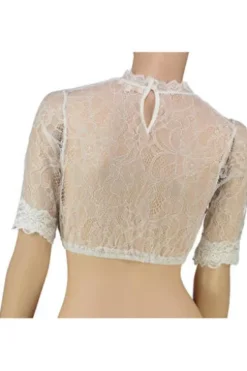 KRÜGER COLLECTION Dirndlbluse ecru Kurzarm Pippa