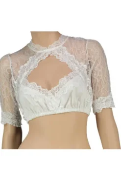 KRÜGER COLLECTION Dirndlbluse ecru Kurzarm Pippa
