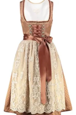 KRÜGER COLLECTION Dirndl braun Paisleymuster Tara