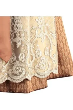 KRÜGER COLLECTION Dirndl braun Paisleymuster Tara