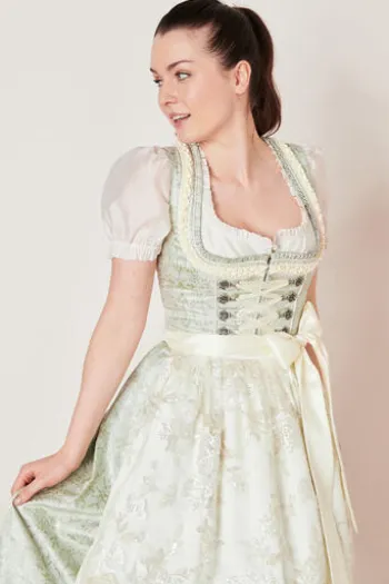 KRÜGER COLLECTION Dirndl hellgrün Paisleymuster Annetta