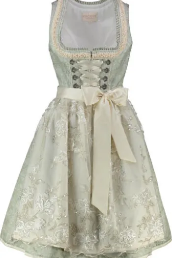 KRÜGER COLLECTION Dirndl hellgrün Paisleymuster Annetta
