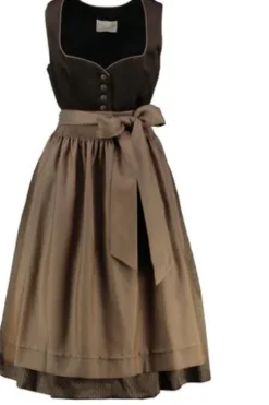 KRÜGER COLLECTION Midi Dirndl taupe Dagi