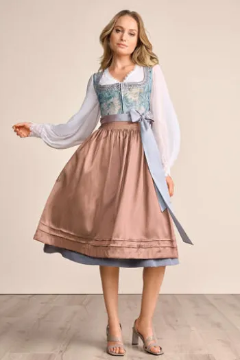 KRÜGER COLLECTION Midi Dirndl blau Kyla