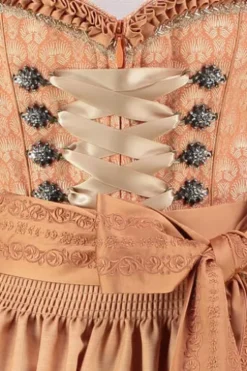 KRÜGER COLLECTION Midi Dirndl ocker Paisleymuster Rixa