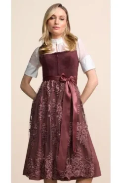 KRÜGER COLLECTION Mini Dirndl bordeaux Hemke (70 cm)