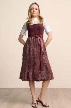 KRÜGER COLLECTION Mini Dirndl bordeaux Hemke (70 cm)