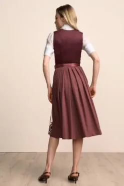 KRÜGER COLLECTION Mini Dirndl bordeaux Hemke (70 cm)