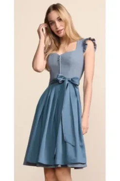 KRÜGER COLLECTION Mini Dirndl hellblau Isalyn (60 cm)
