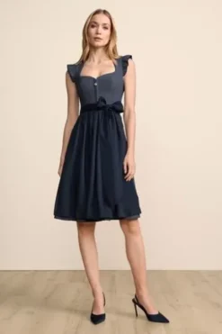 KRÜGER COLLECTION Mini Dirndl marine Isalyn (60 cm)