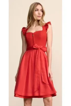 KRÜGER COLLECTION Mini Dirndl rot (60 cm)