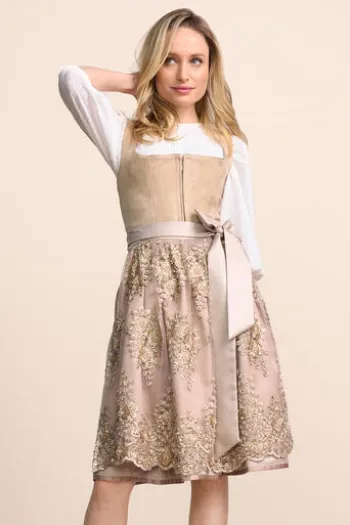 KRÜGER COLLECTION Mini Dirndl beige Lysandra 60er
