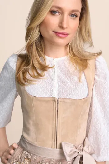 KRÜGER COLLECTION Mini Dirndl beige Lysandra 60er