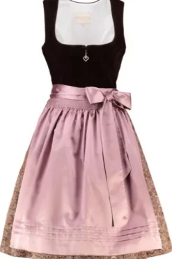 KRÜGER COLLECTION Mini Dirndl braun Cerys 60er