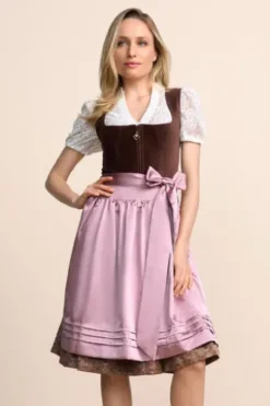 KRÜGER COLLECTION Mini Dirndl braun Cerys 60er
