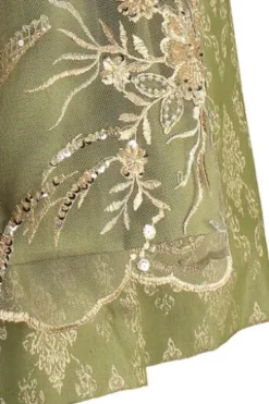 KRÜGER COLLECTION Mini Dirndl grün Ornamentmuster Vesa