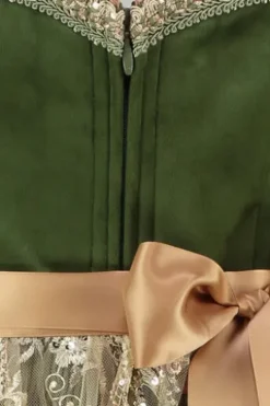 KRÜGER COLLECTION Mini Dirndl grün Ornamentmuster Vesa